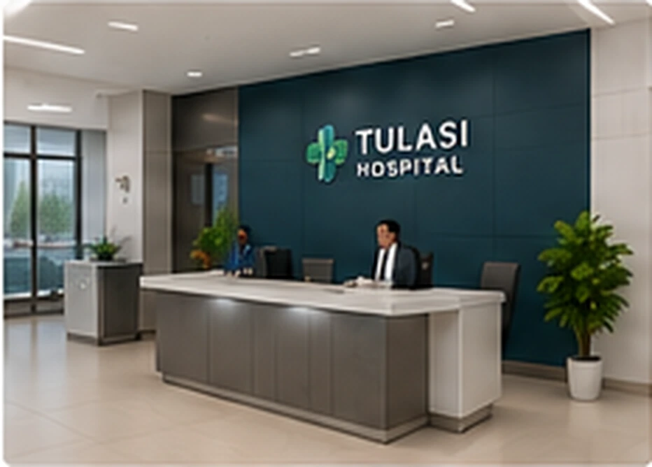 Reception desk at Tulasi Hospital Kolhapur